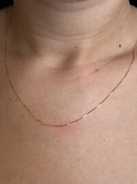 Colar corrente italiana com alongador Prata 925 Ouro 18k