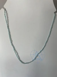 Colar Kunzita curto Prata 925 Ródio