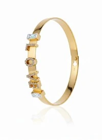 Pulseira Bracelete Love zircônia Prata 925 Ouro 18 k