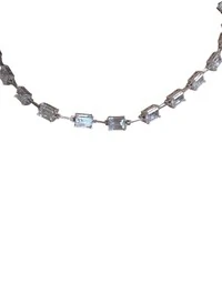 Colar Chocker Zircônia Prata 925 Ródio