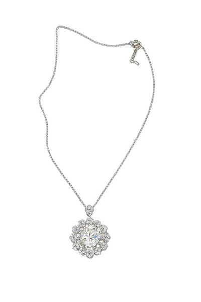 Foto Colar Flor Moissanite 3 ct com alongador Prata 925 Rósio