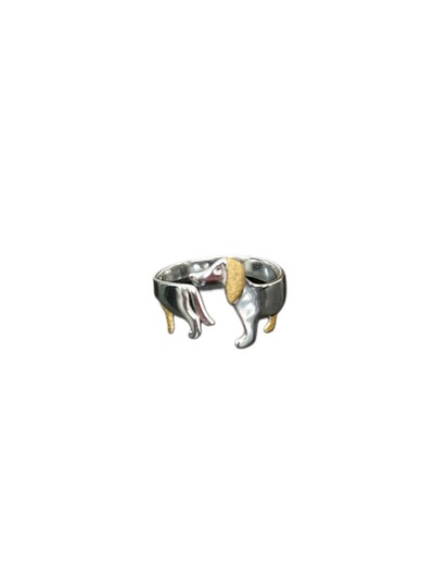 Foto Anel Dog Ajustável Prata 925 Ródio Ouro 18 K