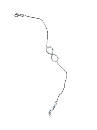 Foto Pulseira Infinito G 17 cm com alongador Prata 925 Ródio