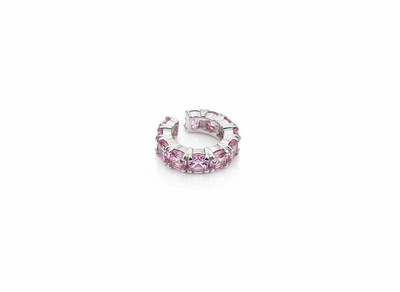 Foto Piercing Oval Topázio Rosa Prata 925 Ródio