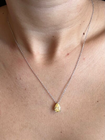 FotoColar gota yellow Prata 925 Ródio