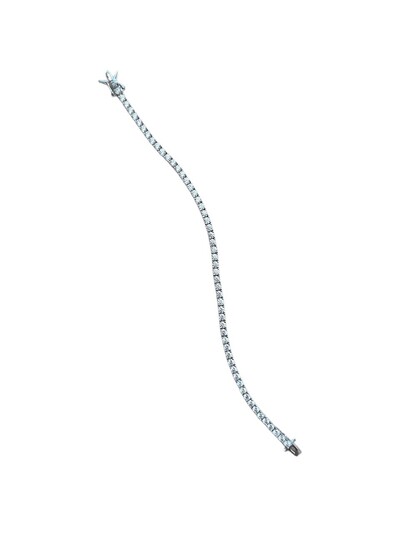 Foto Pulseira Riviera 18 cm 2 mm Prata 925 Ródio