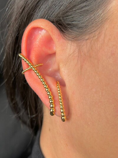 FotoBrinco Ear cuff Prata 925 Ouro 18 k