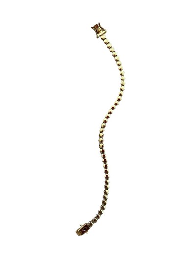 Foto Pulseira favo mel 17 cm Prata 925 Ouro 18k