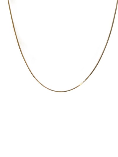 Foto Colar corrente italiana com alongador Prata 925 Ouro 18k