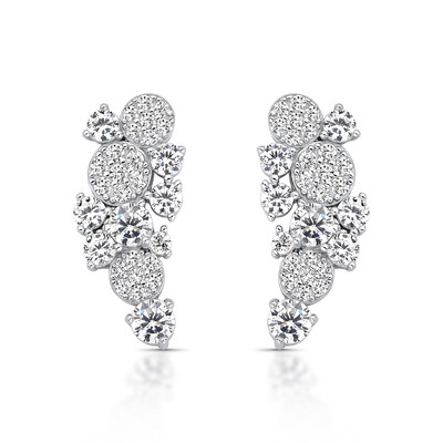 Foto Brinco Ear Cuff zircônia Prata 925 Ródio