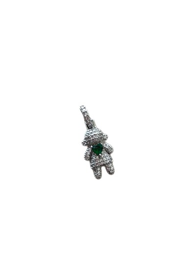Foto Pingente Menina Zircônia verde Prata 925 Ródio
