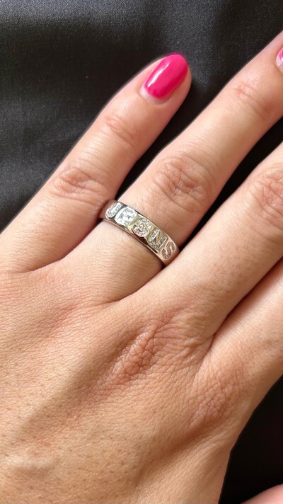 FotoAnel Jesus zircônia Prata 925 Ródio