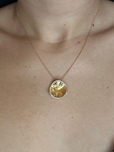 FotoColar vitória régia Prata 925 Ouro18k