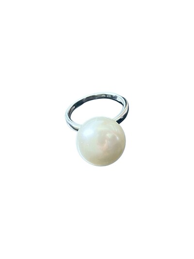 Foto Anel Pérola G Prata 925 Ródio