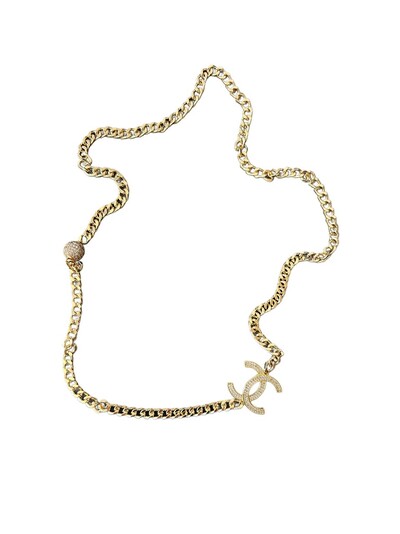 Foto Colar Inspiração Chanel Longo Zircônia Prata 925 Ródio