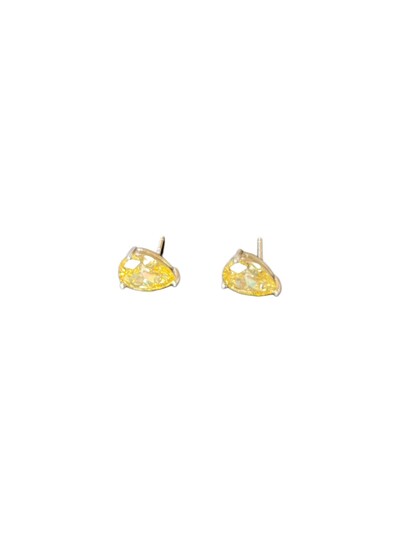 Foto Brinco gota yellow M Prata 925 Ródio