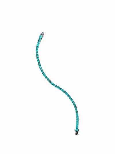 Foto Pulseira Riviera Turmalina 17,5 cm 4mm Prata 925 Ródio