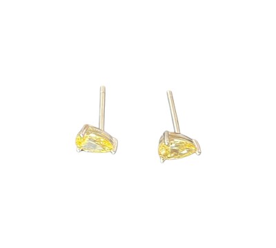 Foto Brinco gota yellow P Prata 925 Ródio