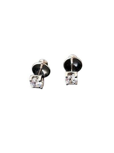 Foto Brinco modelo cartie zircônia Prata 925 Ródio