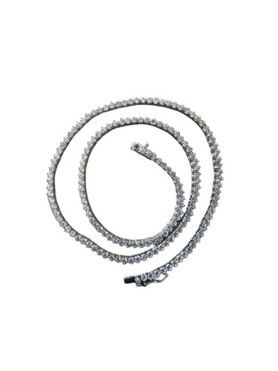Foto Colar Riviera 40 cm 3 garras Prata 925 Ródio