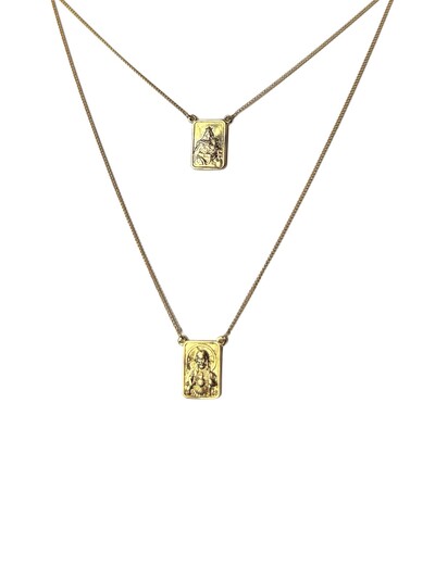 Foto Colar Escapulário Prata 925 Ouro 18 k