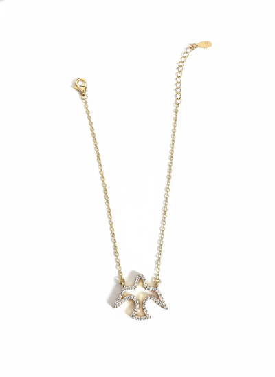 Foto Pulseira Espírito Santo vazado zircônia Prata 925 Ouro 18 k