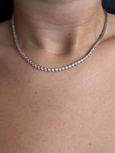 FotoColar Riviera 40 cm 3 garras Prata 925 Ródio