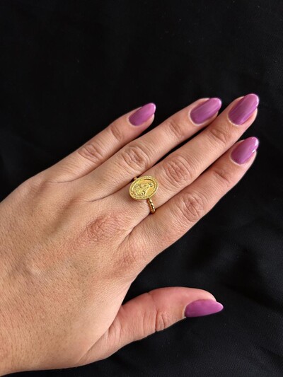 FotoAnel Nossa Senhora das Graças Prata 925 Ouro 18k