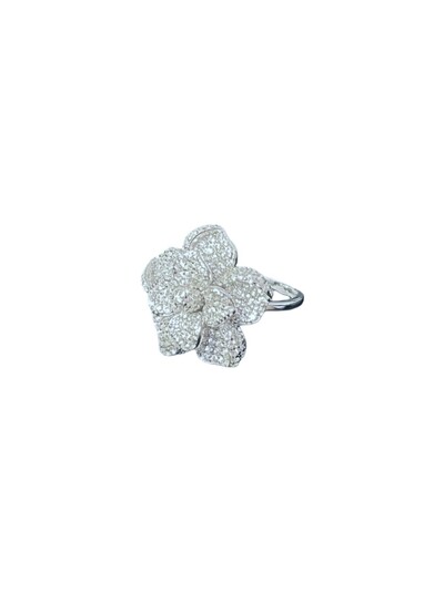 Foto Anel Flor micro cravação Prata 925 Ródio