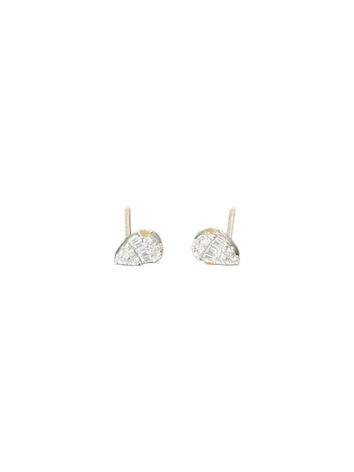 Foto Brinco Gota baguete P Prata 925 Ródio