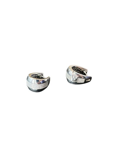 Foto Brinco Argola Formato U Prata 925 Ródio
