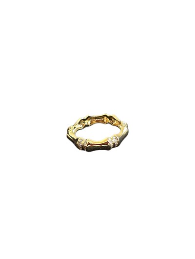 Foto Anel aliança inteira osso zircônia Prata 925 Ouro 18 k