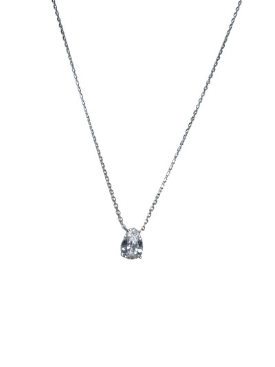 Foto Colar Gota zircônia M Prata 925 Ródio