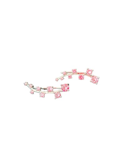 Foto Brinco Ear cuff topázio rosa Prata 925 Ródio