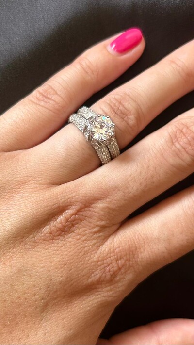 FotoAnel Solitário 2 em 1 zircônia twist Prata 925 Ródio