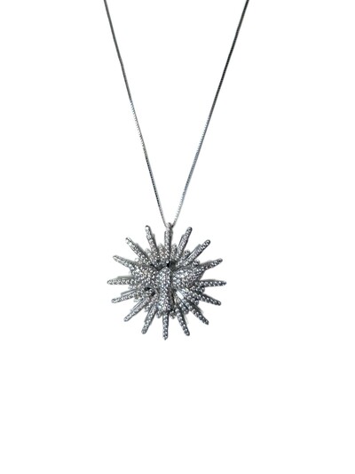 Foto Colar Espírito Santo Mandala Zircônia Prata 925 Ródio