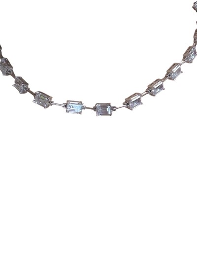 Foto Colar Chocker Zircônia Prata 925 Ródio