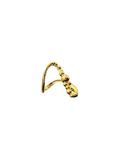 Foto Anel Bolinhas irregulares Prata 925 Ouro 18 k