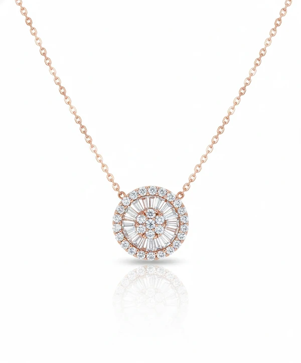 Colar Pizza Baguete Prata 925 Ouro 18K