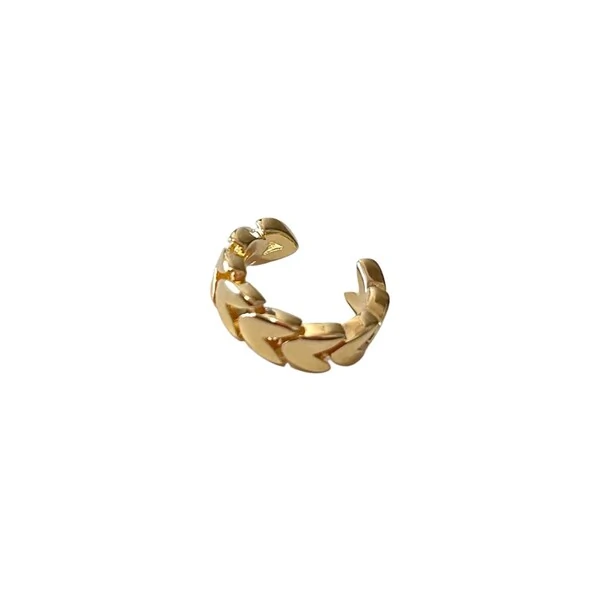 Piercing Fake Folha Prata 925 Ouro 18k