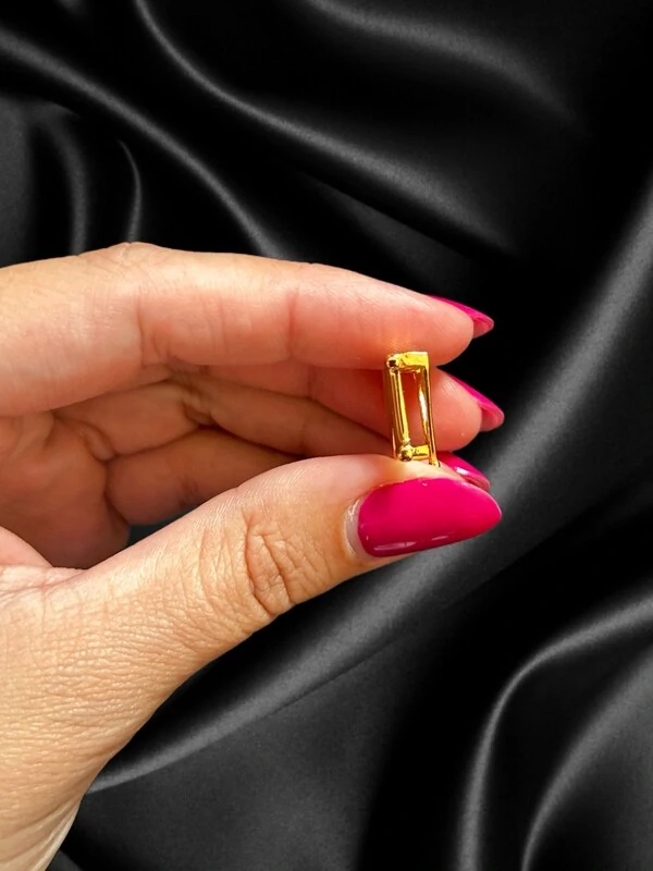 Pingente PIN letra M em Prata 925 Ouro18k