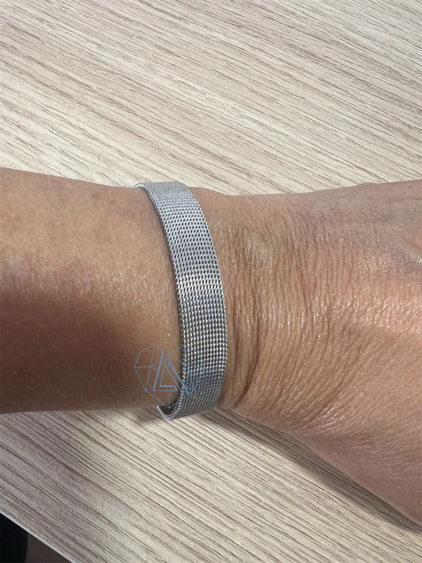 Pulseira Esteira Prata 925 Ródio