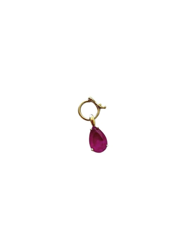Pingente Gota Ametista Fusion Prata 925 Ouro 18 K