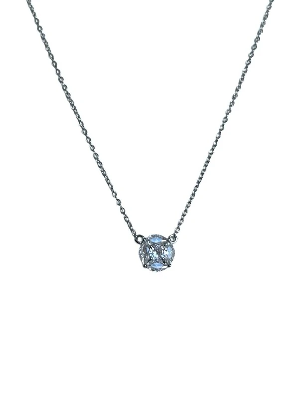 Colar Illusion zircônia Prata 925 Ródio