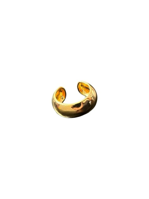 Anel Baulado aberto Prata 925 Ouro18k