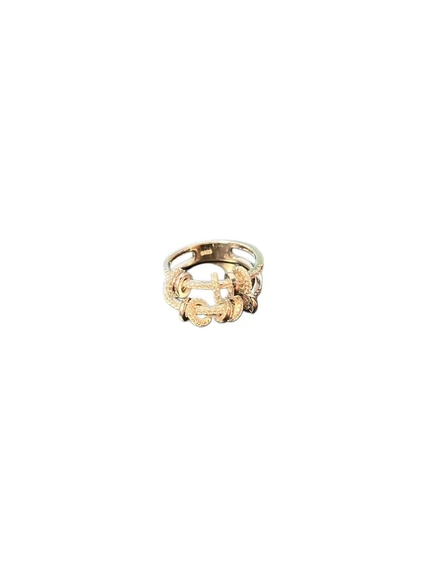 Anel 2 aros argolinhas penduradas Prata 925 Ródio