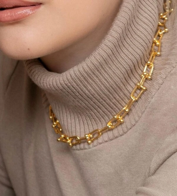 Colar Inspiração 45 cm Prata 925 Ouro 18 k