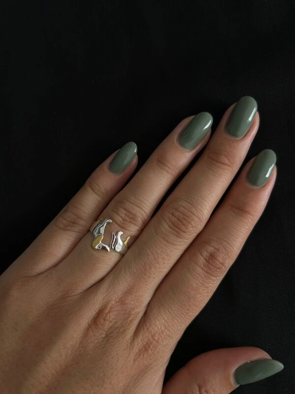 Anel Dog Ajustável Prata 925 Ródio Ouro 18 K