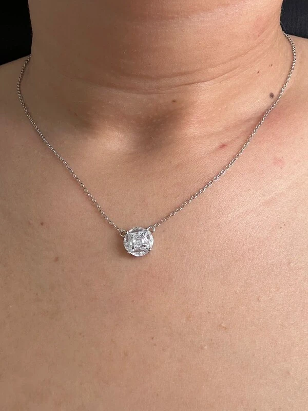 Colar Illusion zircônia Prata 925 Ródio