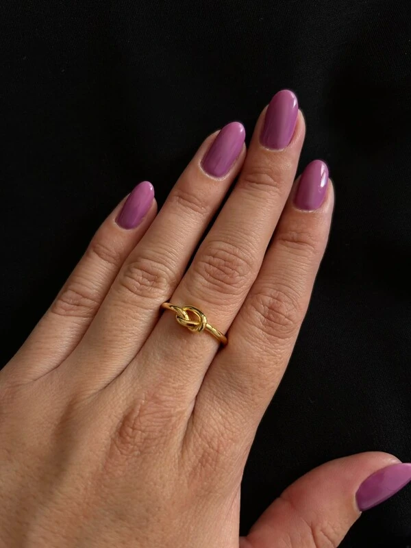 Anel nó Prata 925 Ouro18k